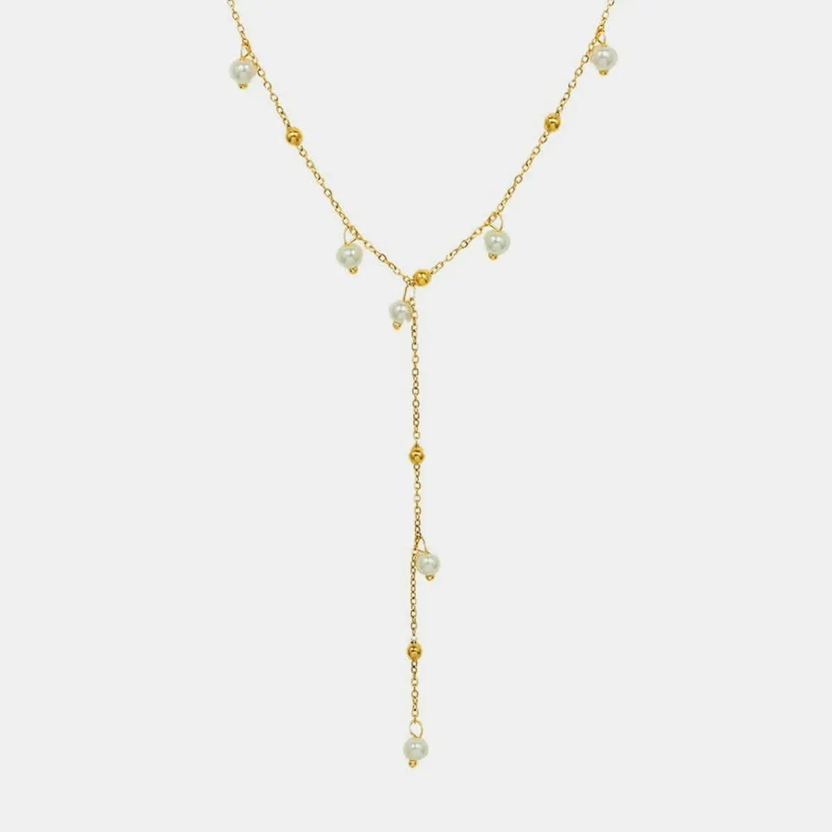 Elegant 18K gold pearl necklace - Love Salve